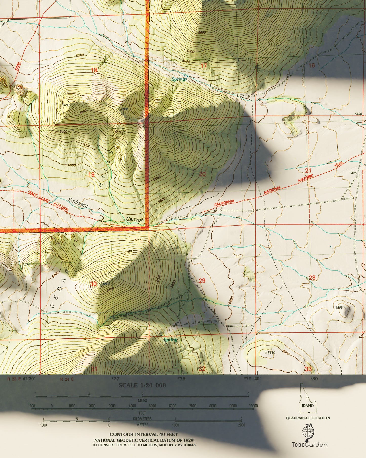 2001 City of Rocks National Reserve, ID | 7.5'x7.5' Historic USGS Map