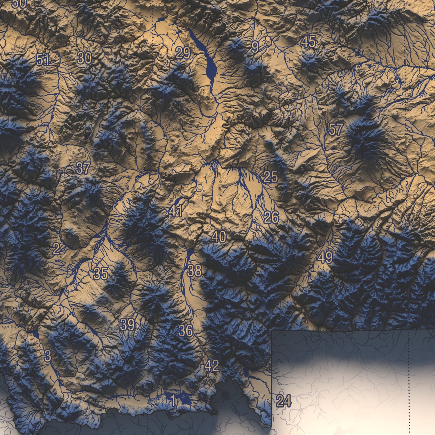 Montana, USA | Mountain Ranges and Hydrology | Blue and Gold