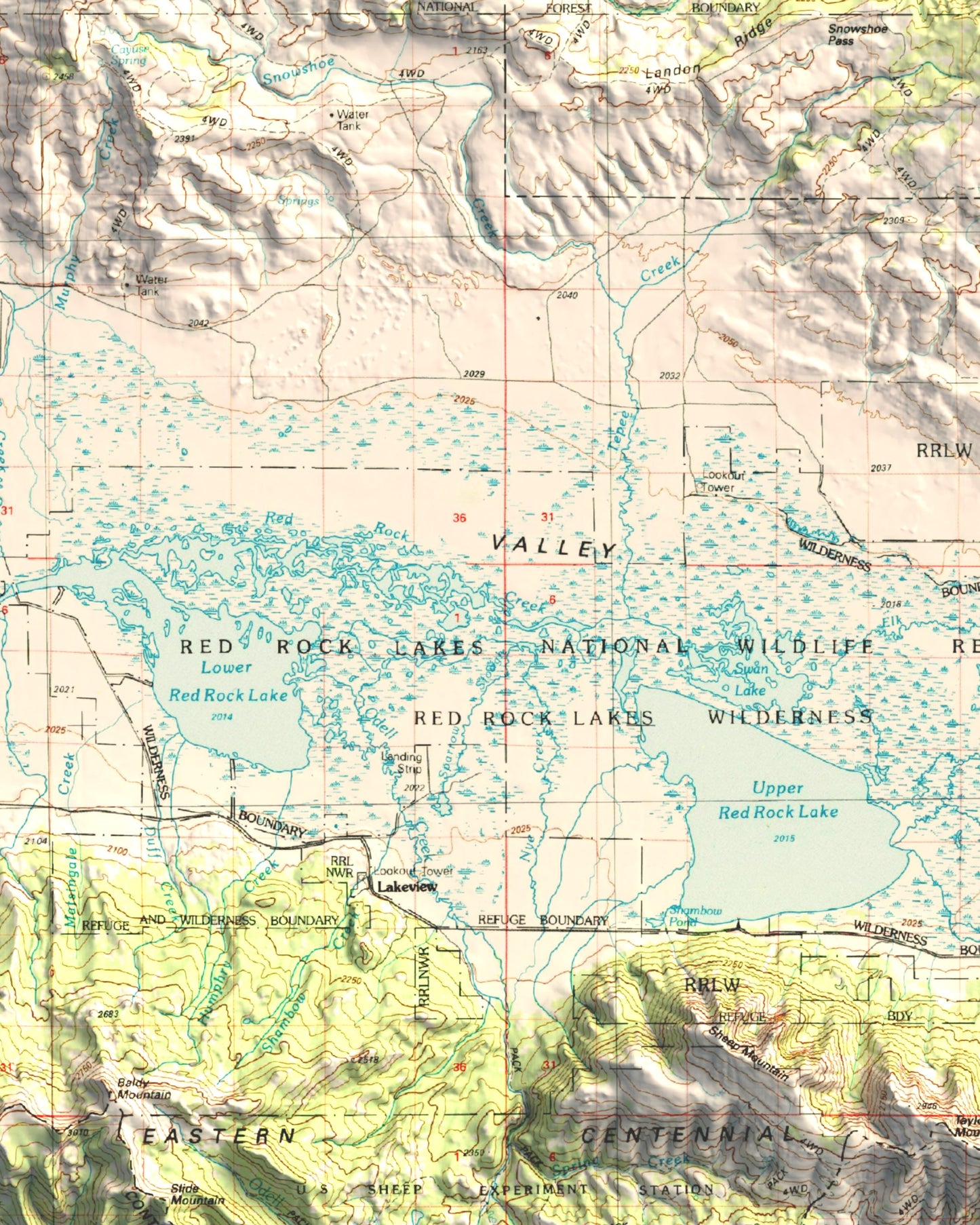 1993 Hebgen Lake / West Yellowstone, MT | 30'x60' Shaded Historic USGS Map