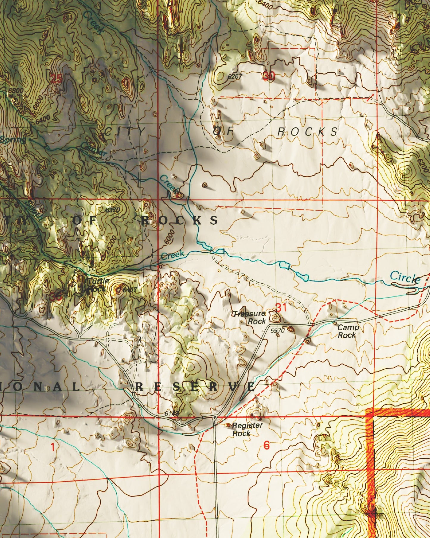 2001 City of Rocks National Reserve, ID | 7.5'x7.5' Historic USGS Map
