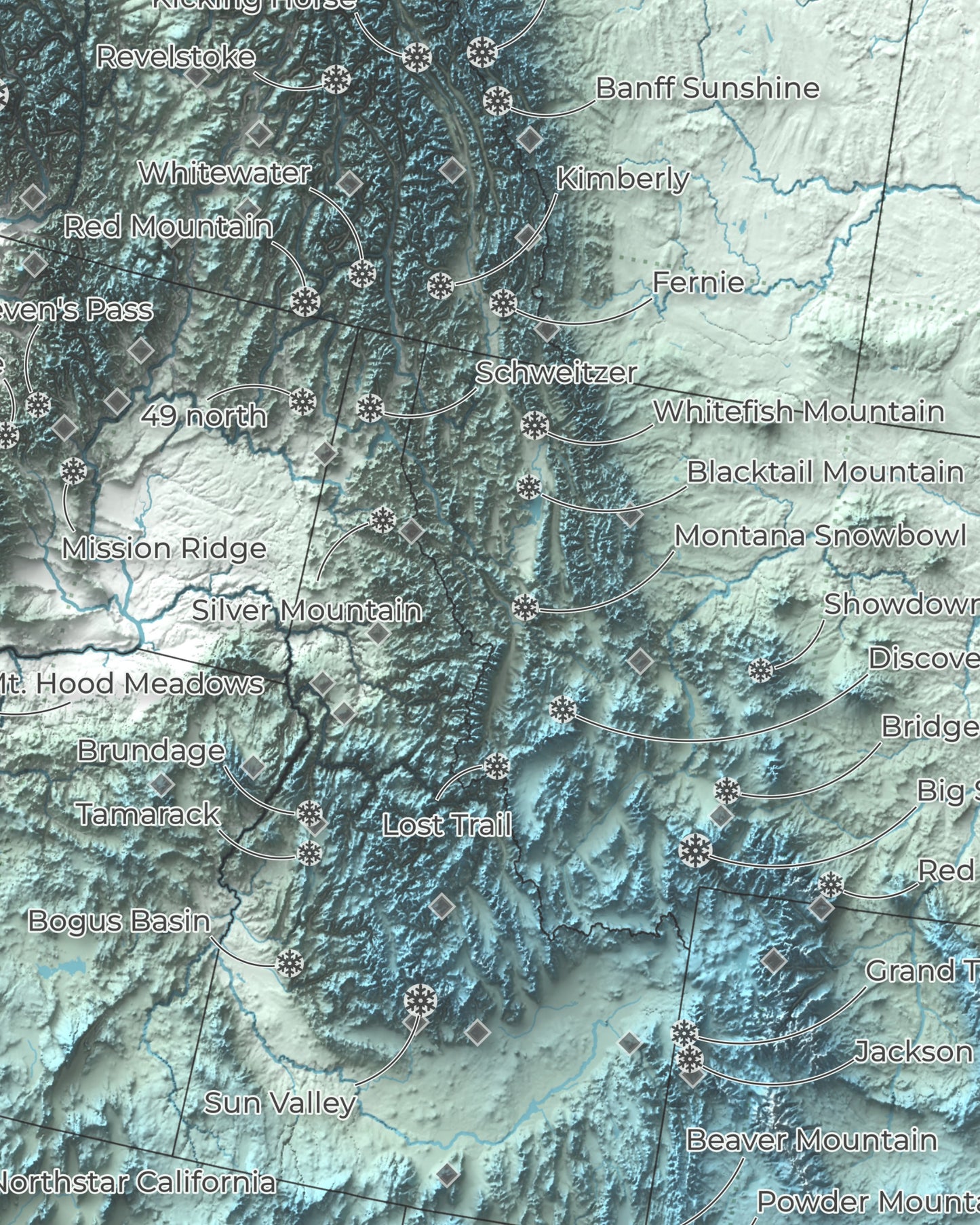 North America Ski Resort Map | 100 Select Ski Resorts