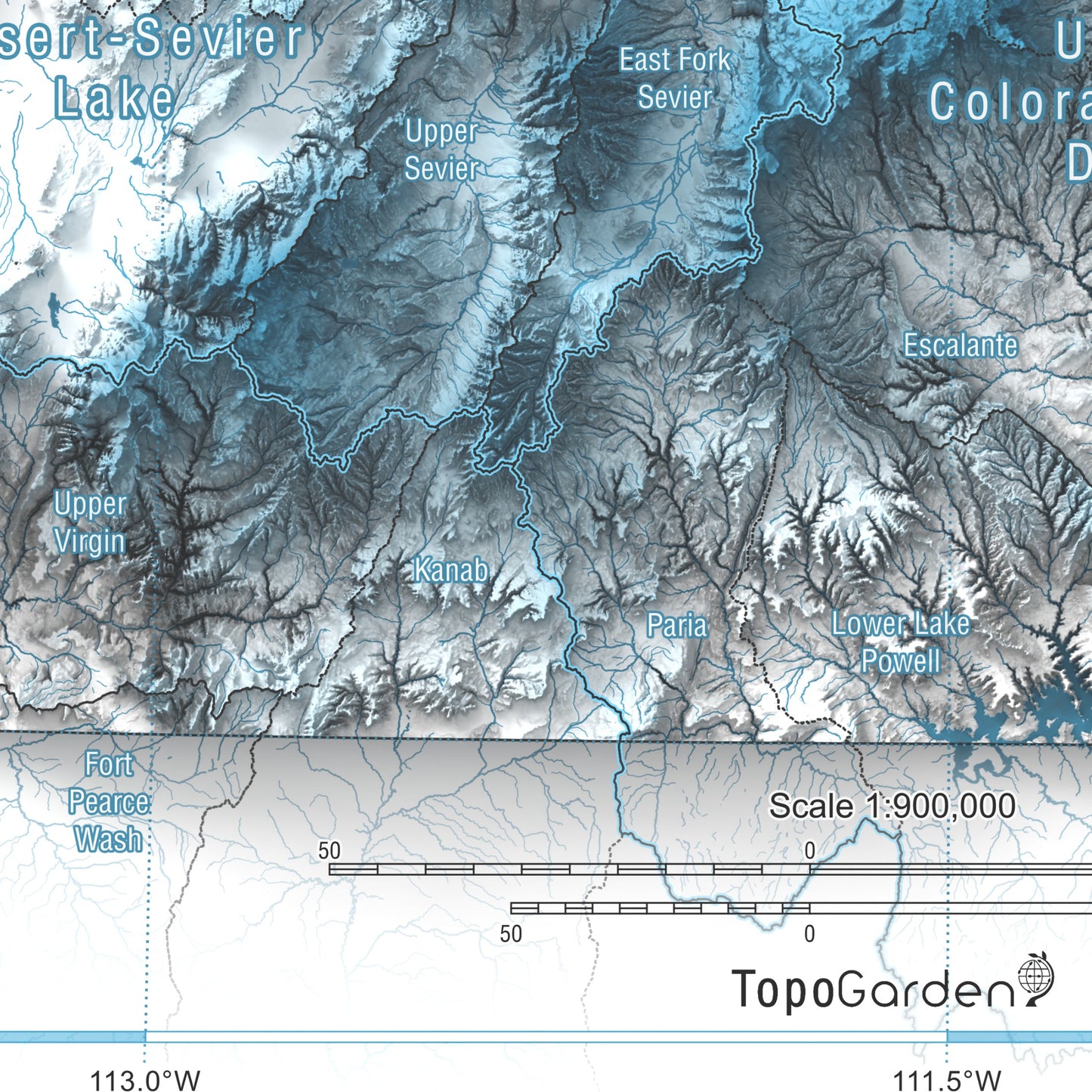 Utah, USA | Hydrologic Map