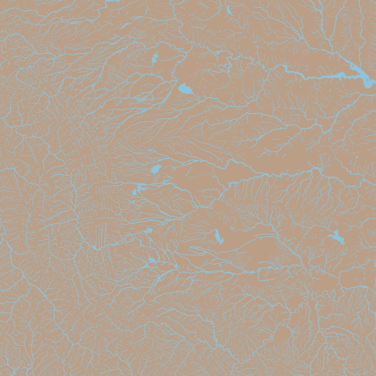 Hydrologic Flowlines | Lakes, Streams and Rivers | Duvets and Tapestry