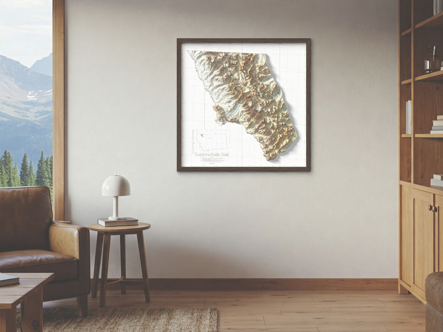 1901 - 1943 Glacier National Park, MT | 30' X 30' Shaded Historic USGS Composite Map