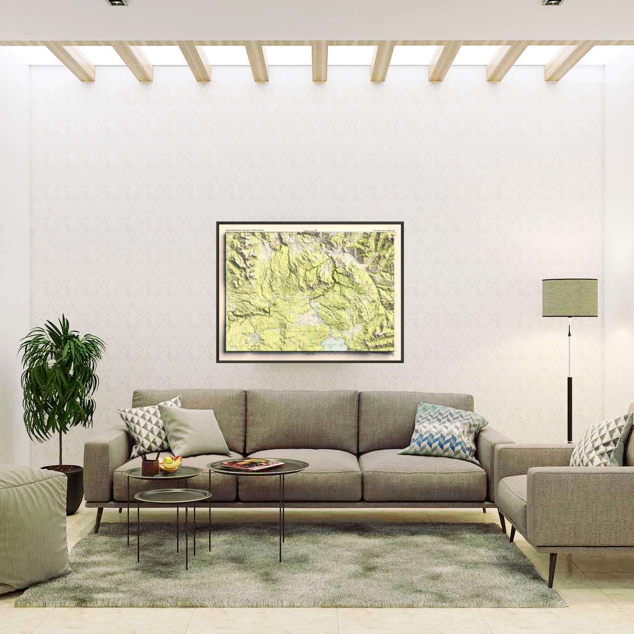 1983 Northern Yellowstone National Park | 30'x60' Shaded Historic USGS Map