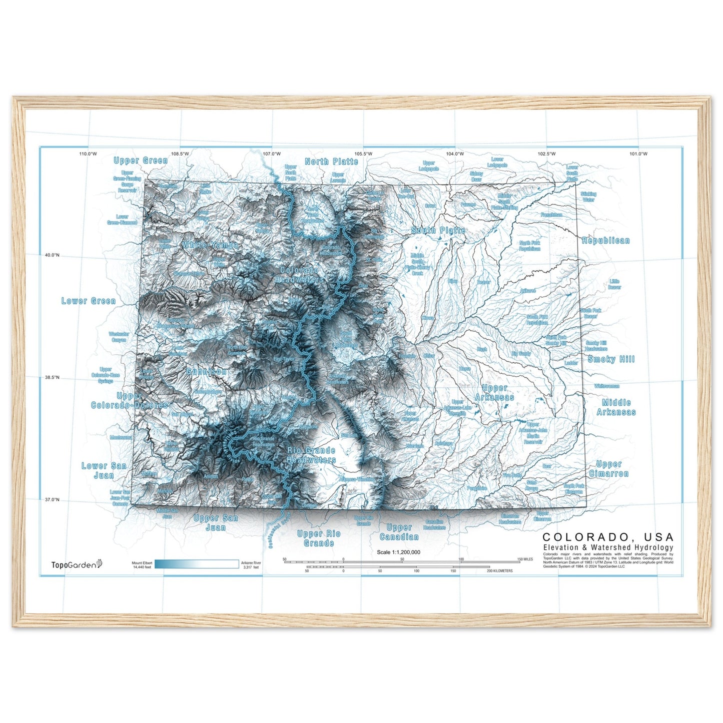 Colorado, USA | Hydrologic Map
