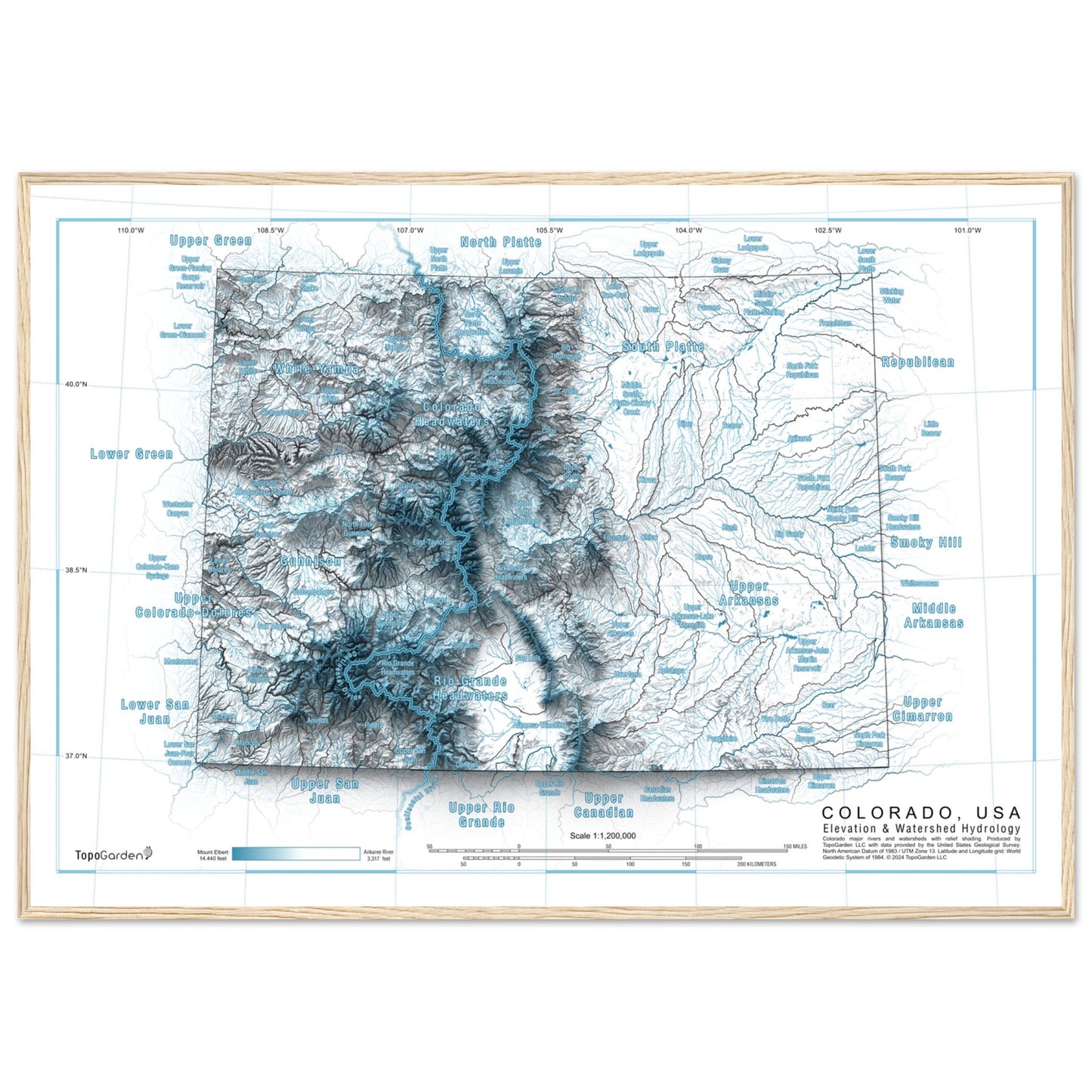 Colorado, USA | Hydrologic Map