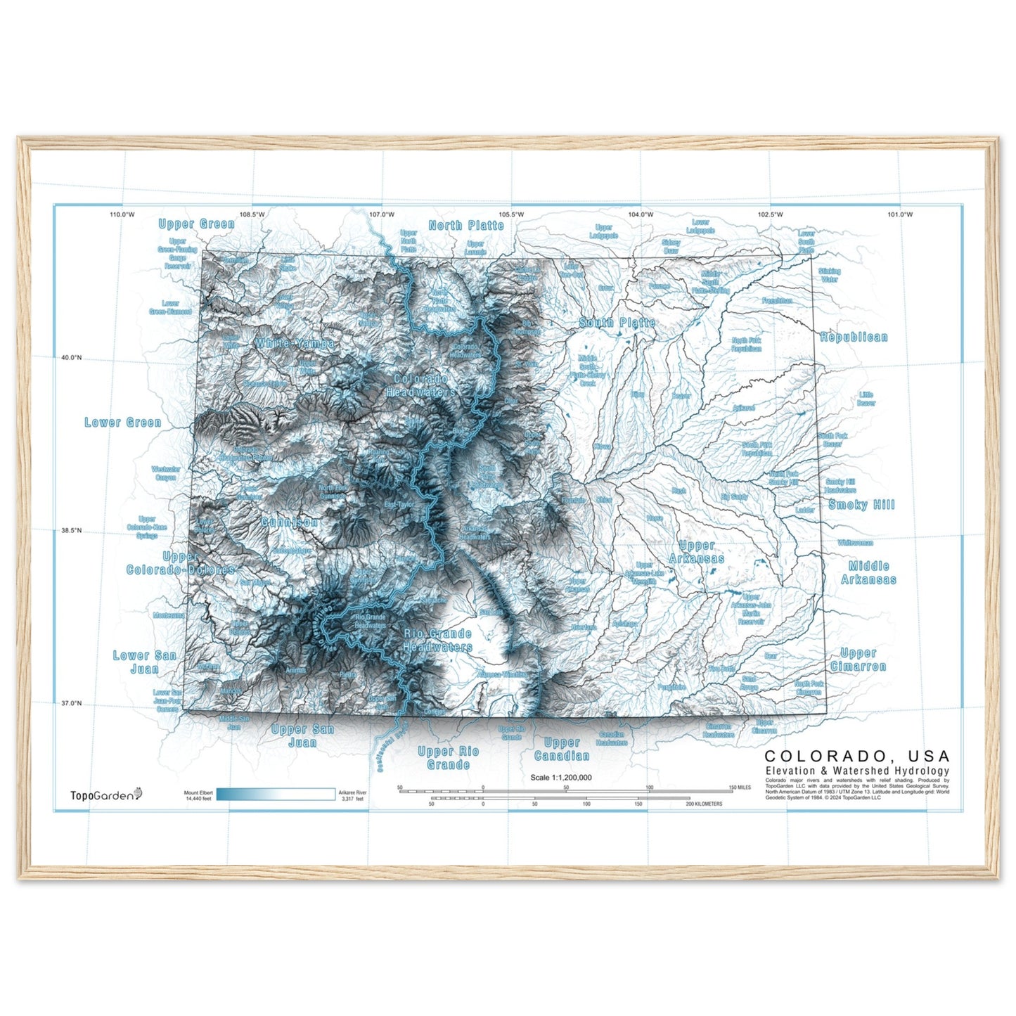 Colorado, USA | Hydrologic Map