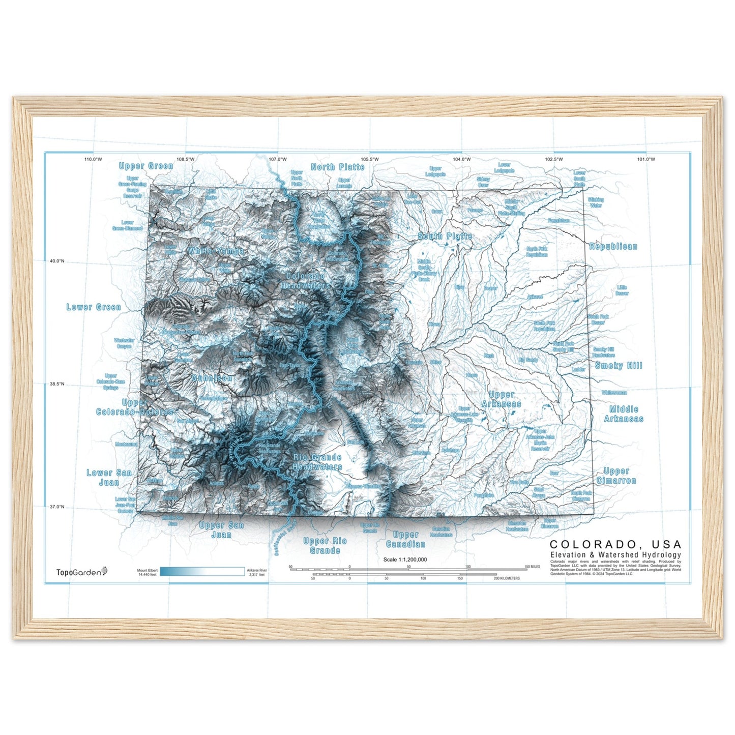Colorado, USA | Hydrologic Map