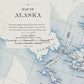 1931 Map of Alaska | Wisconsin Ice Age Glacial Extent and Flow