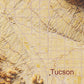 Tucson, AZ and Saguaro National Park | Shaded Relief Map