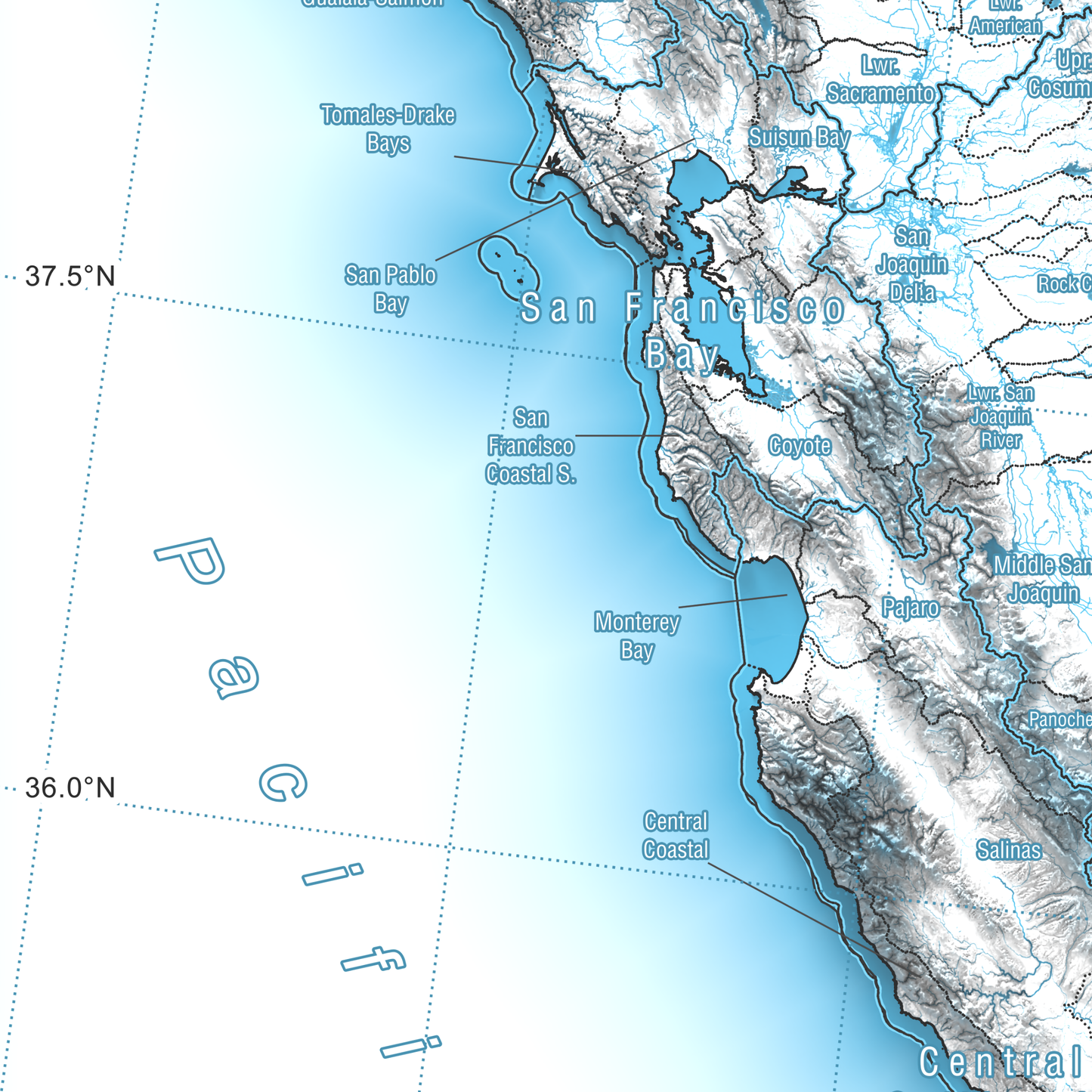 California, USA | Hydrologic Map