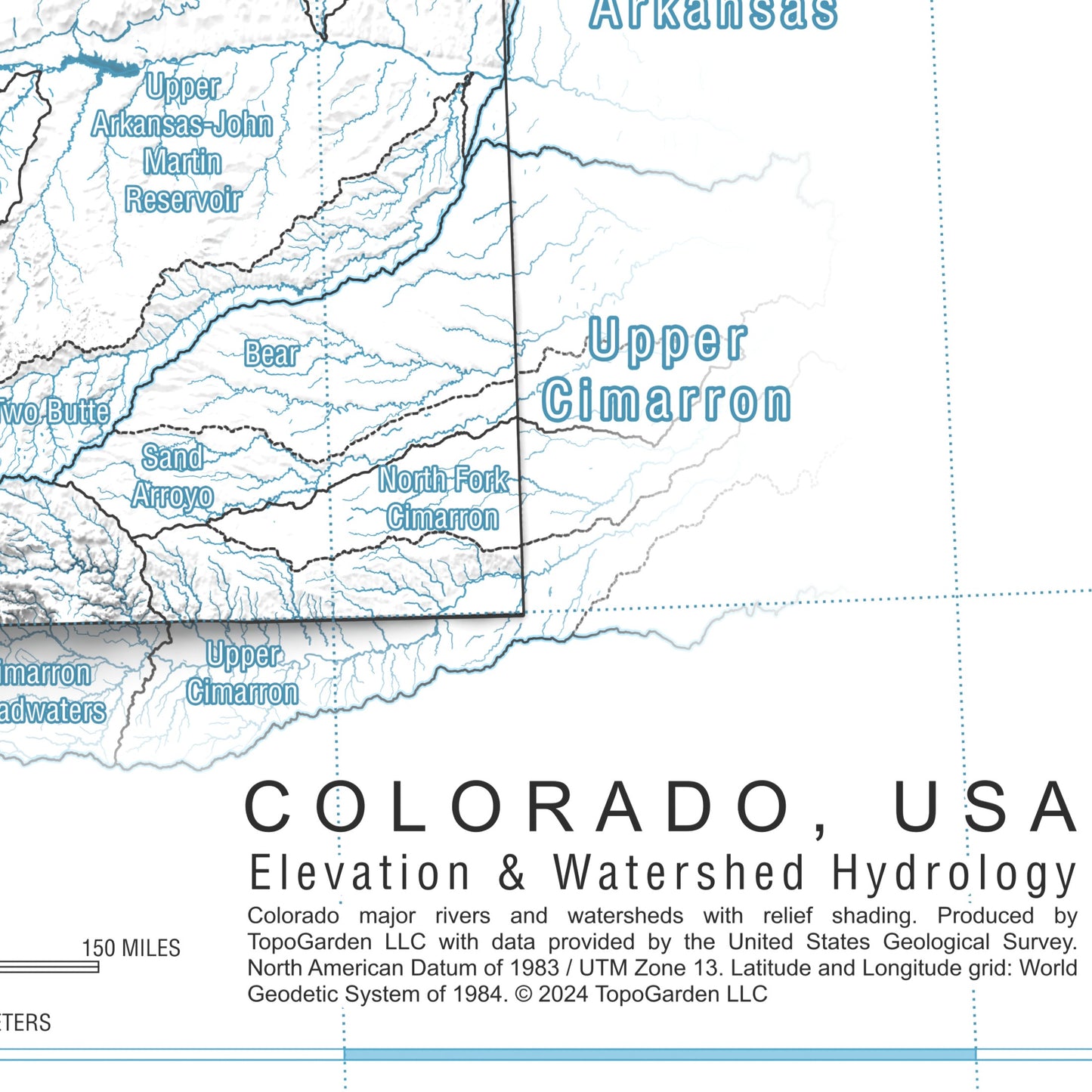 Colorado, USA | Hydrologic Map