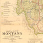 1926 Topographic Highway Map of Montana