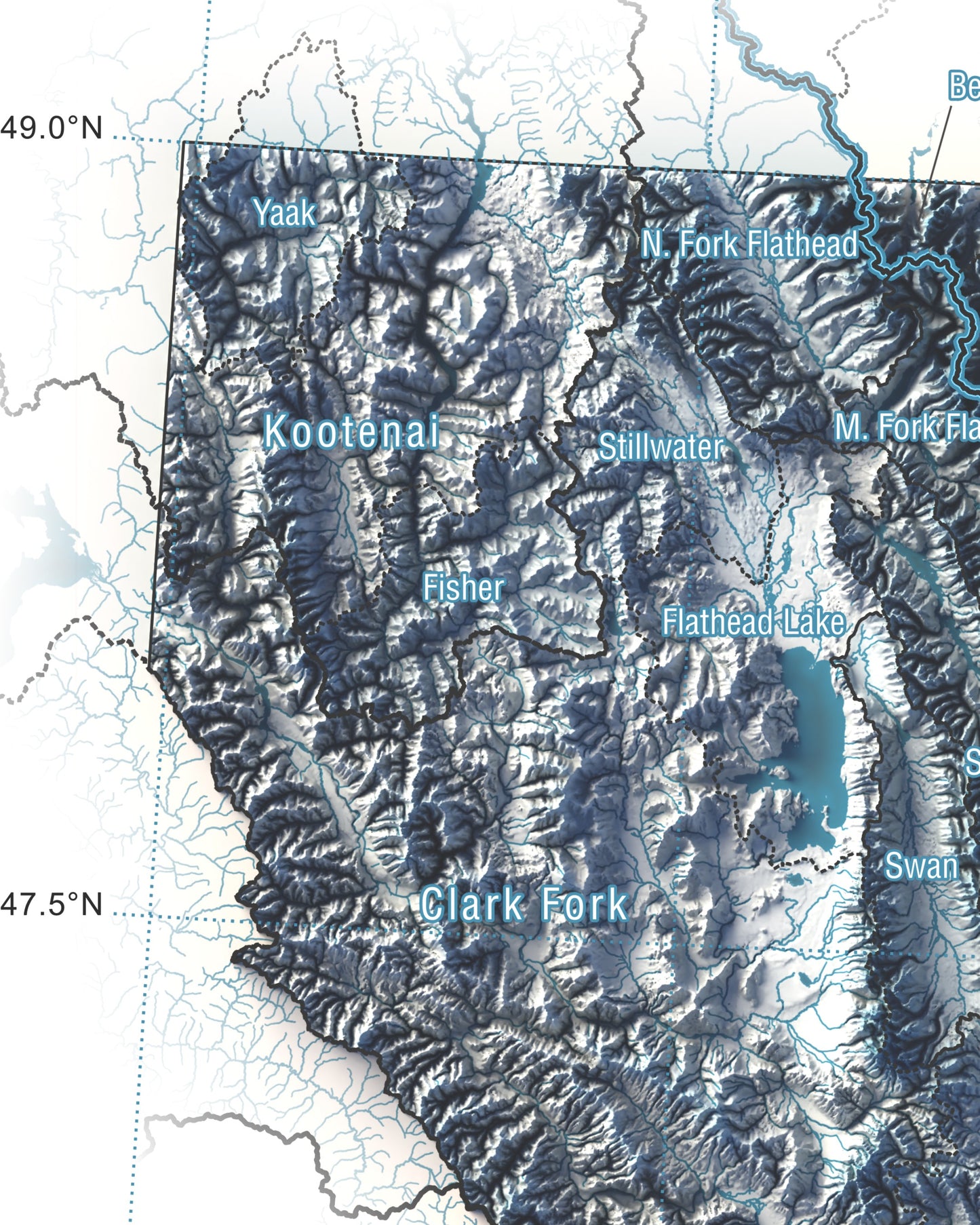 Montana, USA | Hydrologic Map