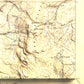 1911 Yellowstone National Park | Gallatin / NW Yellowstone | 30'x30' Shaded Historic USGS Map