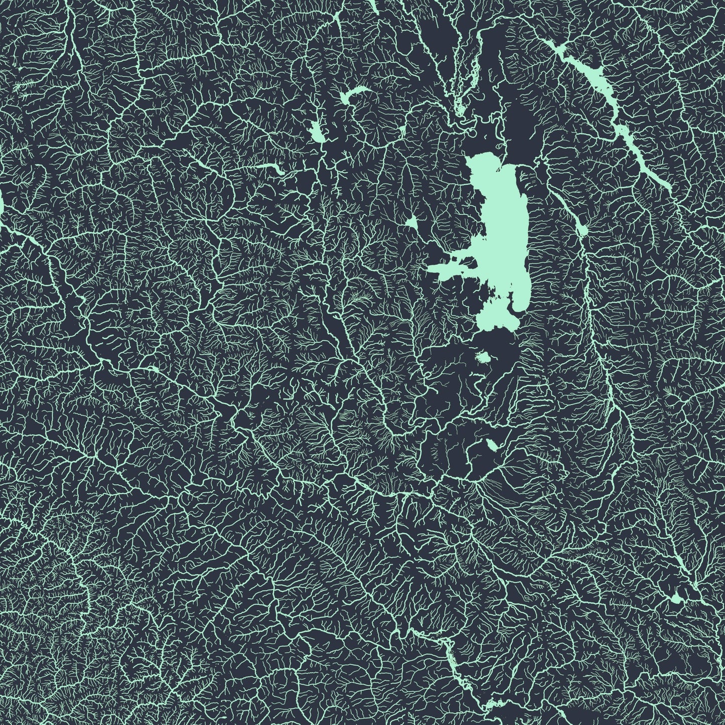 Hydrologic Flowlines | Lakes, Streams and Rivers | Duvets and Tapestry