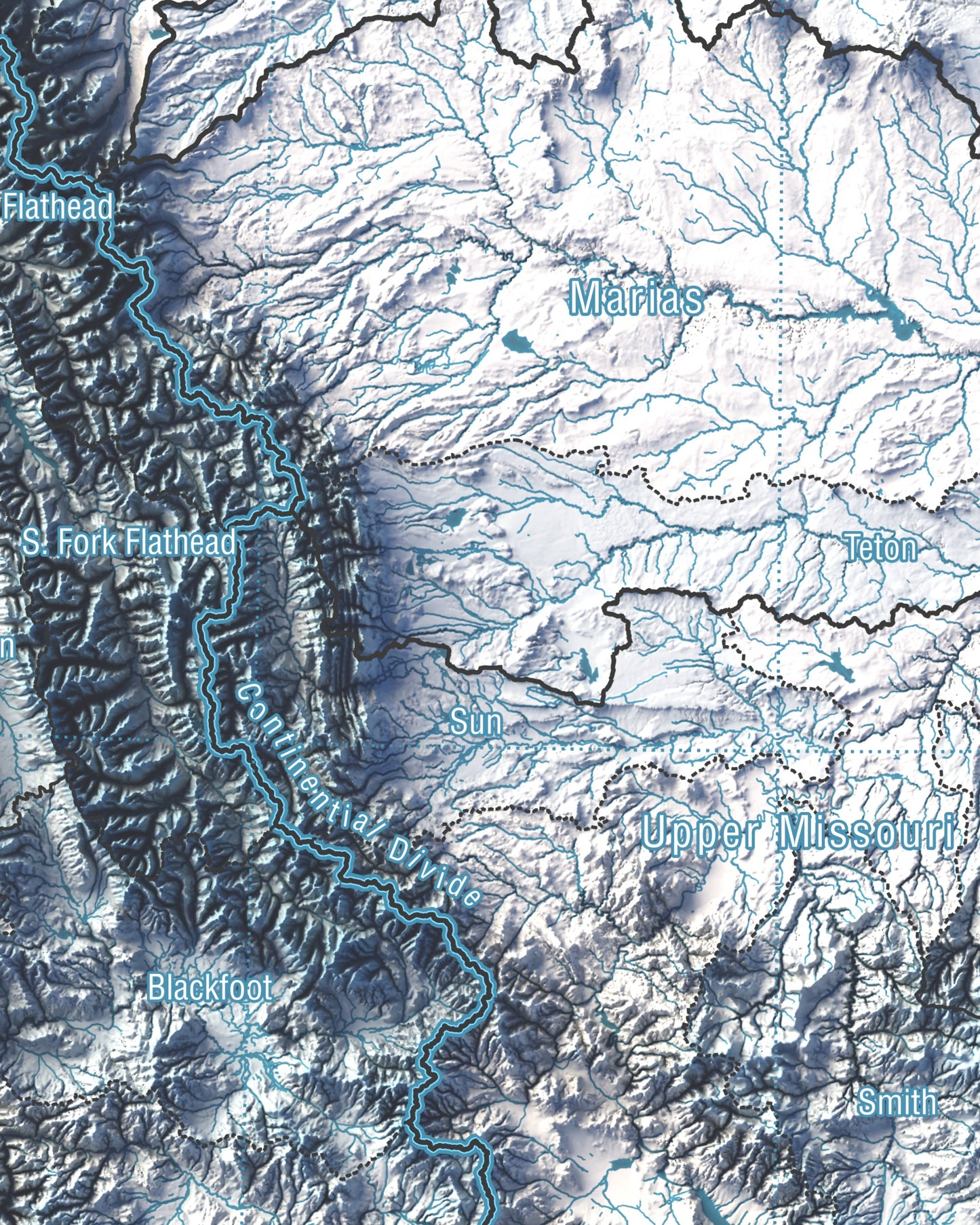Montana, USA | Hydrologic Map