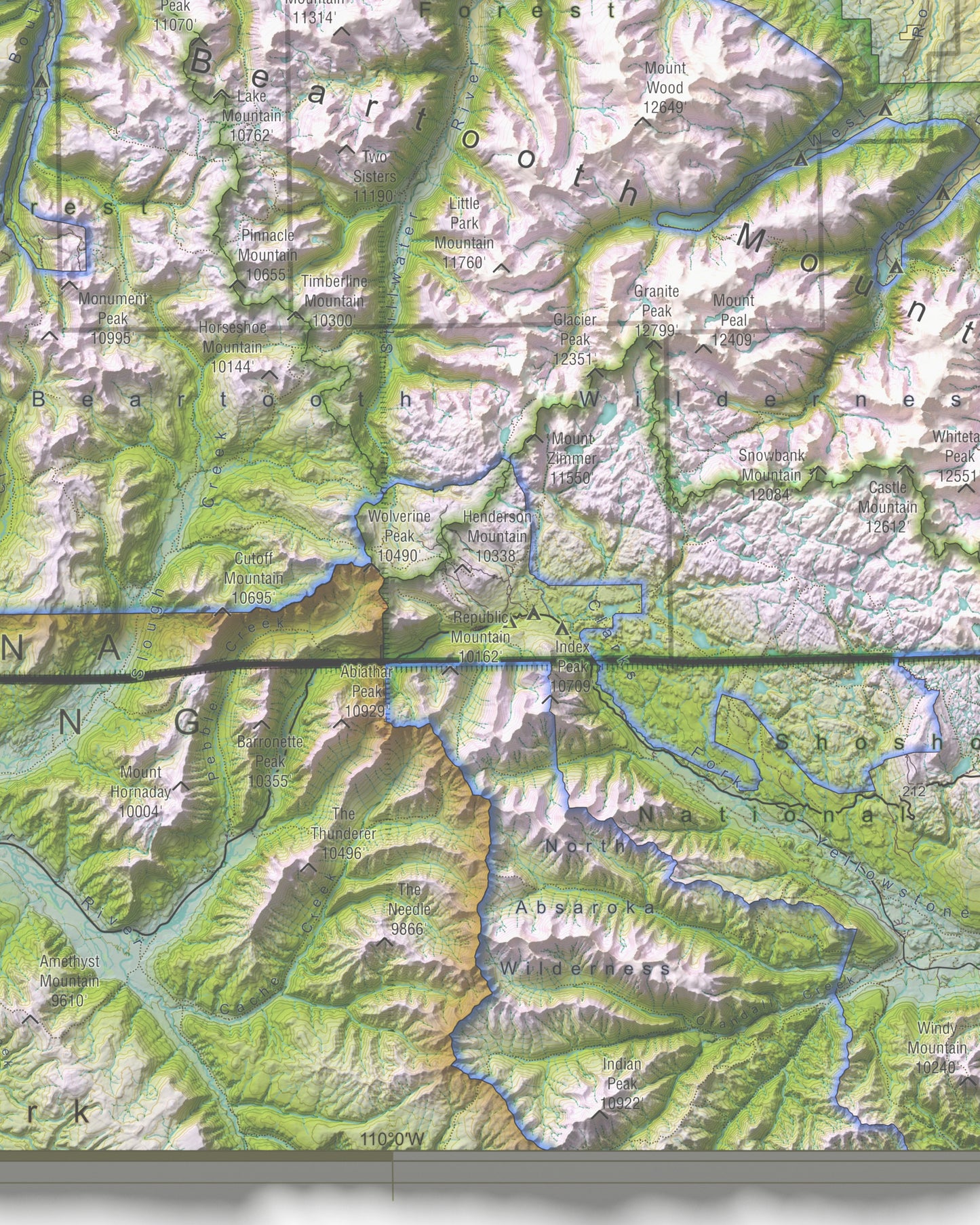 Southwest Montana | Topographic Recreation Map