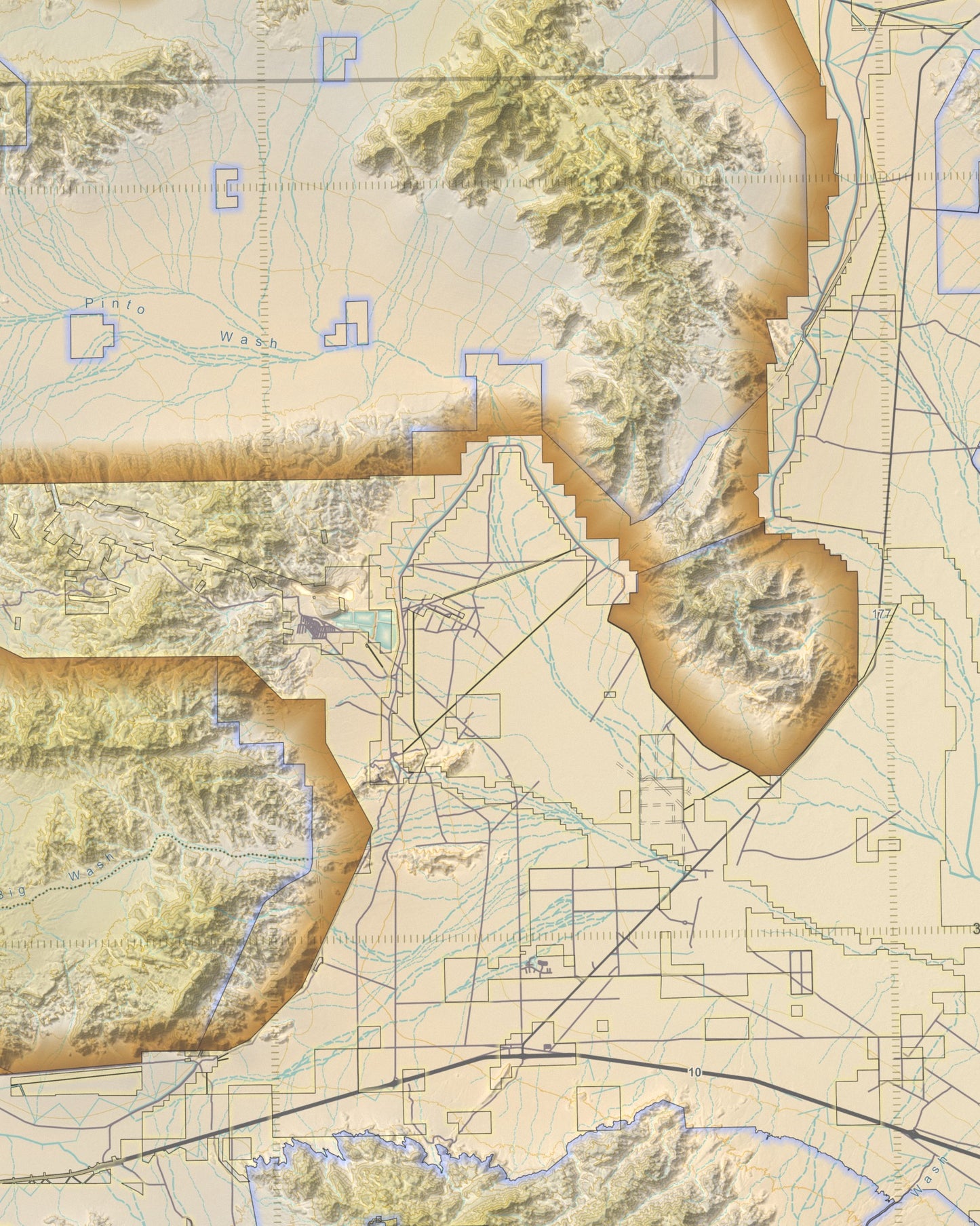 Joshua Tree National Park | Topographic Recreation Map