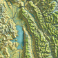 Colorful Hypsometric Maps of Montana | Hydrology, Roads, Contours and Shading