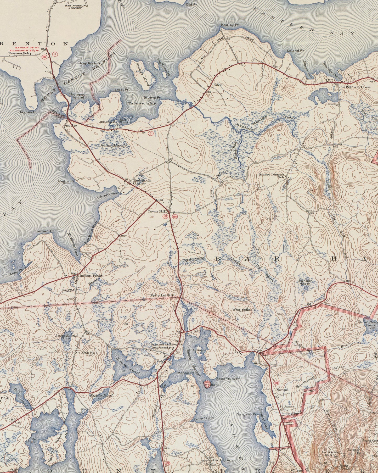 1942 Acadia National Park | USGS Historic Topographic Map