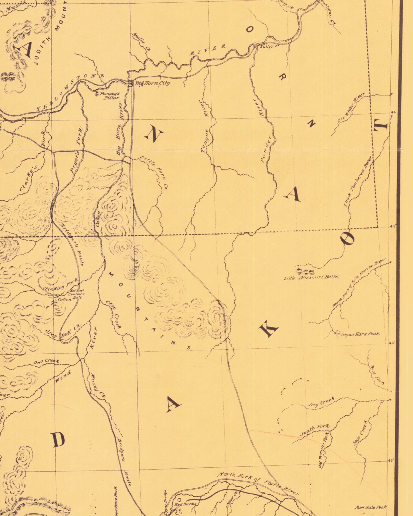 1864 Montana Territory Map