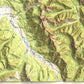 1914 Nyack | Jewel Basin, Flathead Alps & Glacier National Park, MT | 30'x30' Shaded Historic USGS Map