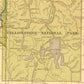 1926 Topographic Highway Map of Montana