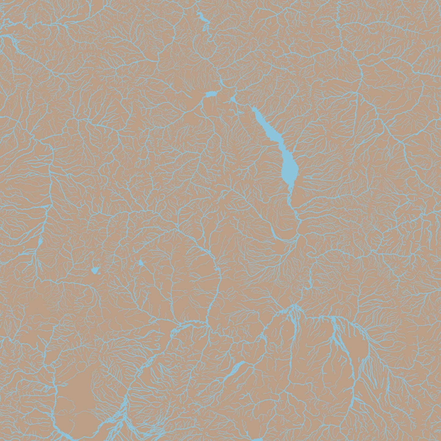 Hydrologic Flowlines | Lakes, Streams and Rivers | Duvets and Tapestry