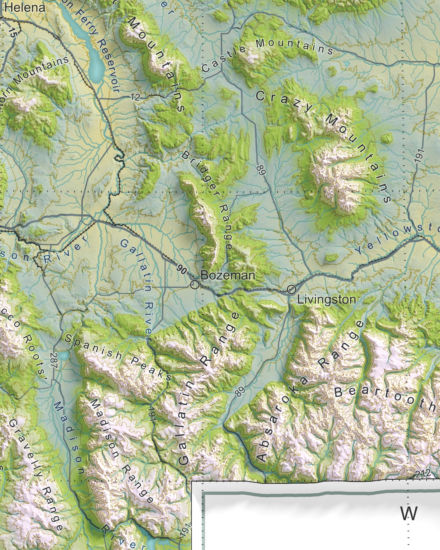 Montana Ranges and Rivers | Ultimate Topographic Map of Montana