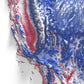 The United States of America | Red, White and Blue Shaded Relief and Hydrology Map