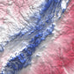 The United States of America | Red, White and Blue Shaded Relief and Hydrology Map