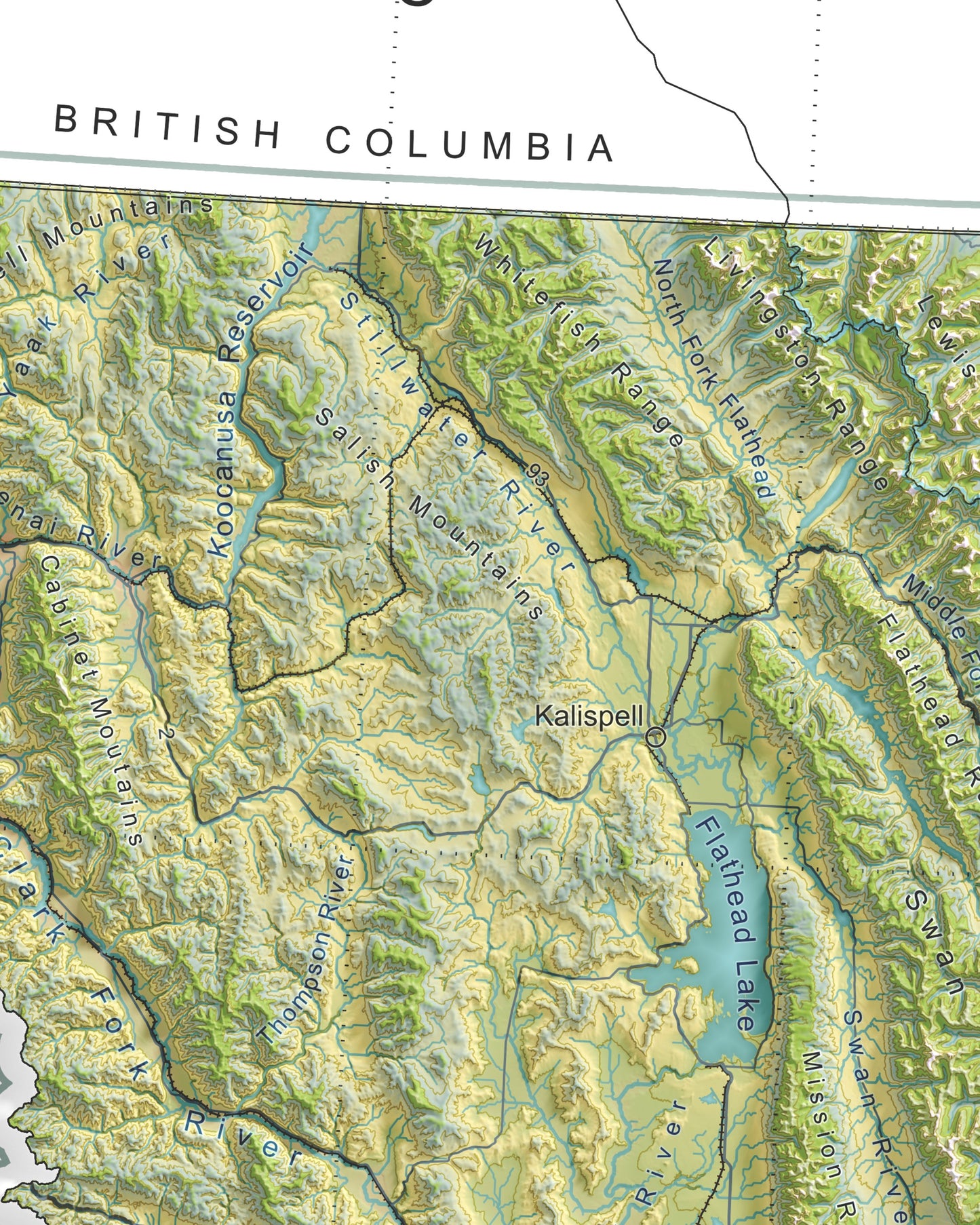 Montana Ranges and Rivers | Ultimate Topographic Map of Montana