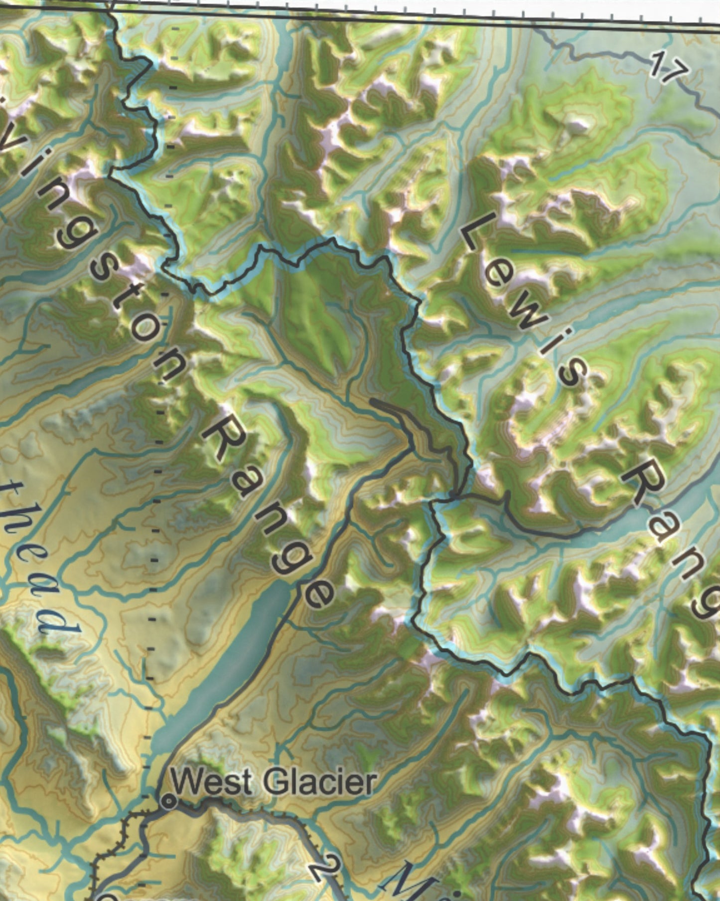 Montana Ranges and Rivers | Ultimate Topographic Map of Montana