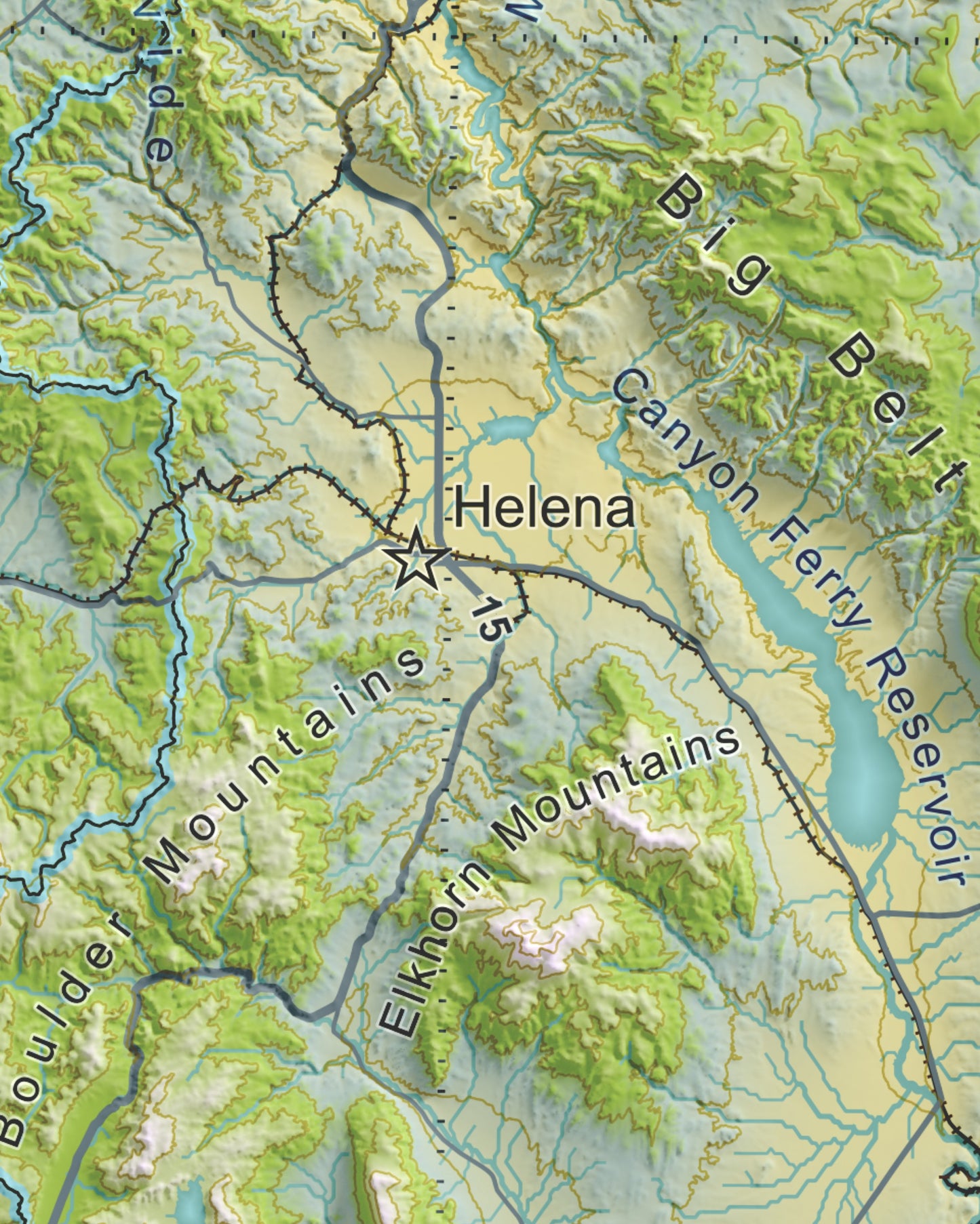 Montana Ranges and Rivers | Ultimate Topographic Map of Montana