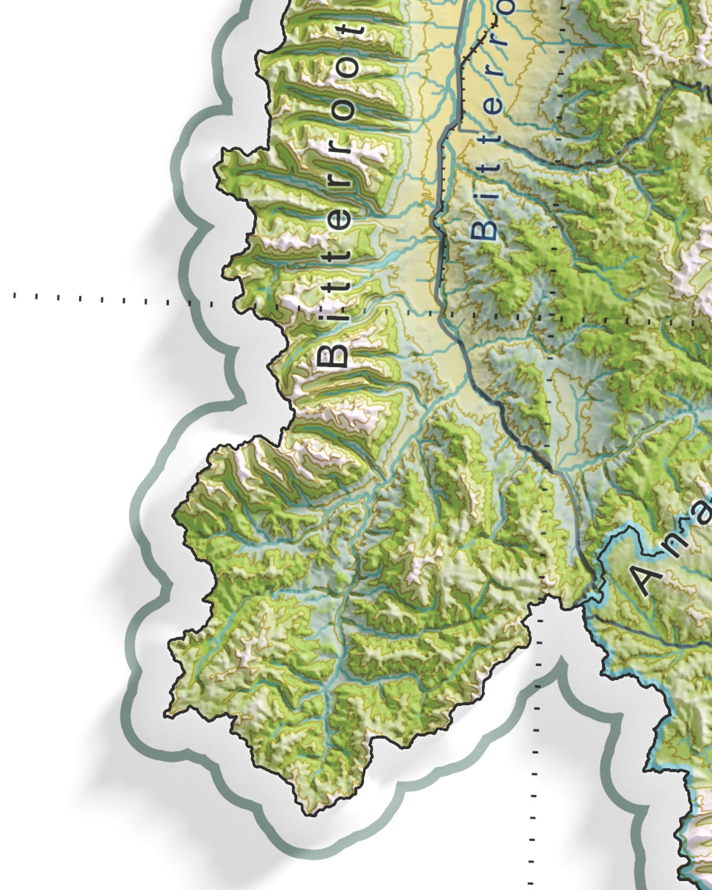 Montana Ranges and Rivers | Ultimate Topographic Map of Montana