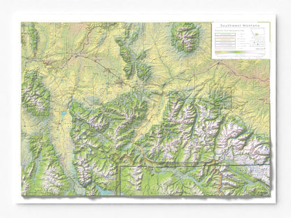 Southwest Montana | Topographic Recreation Map