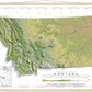 Montana Ranges and Rivers | Topographic Map of Montana