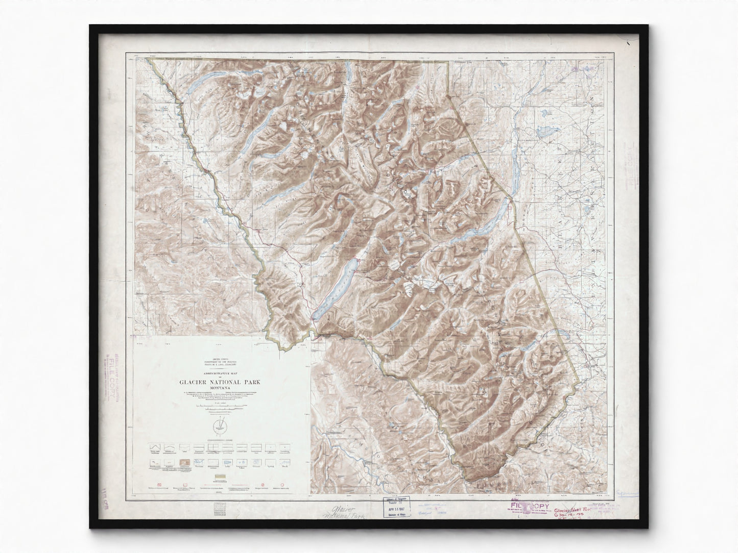 1915 Glacier National Park | Historic Topographic US DOI Map