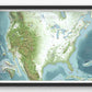 Conservation Areas of The USA and Canada | Shaded Relief Map with National Parks, Forests and Wildlife Management Areas