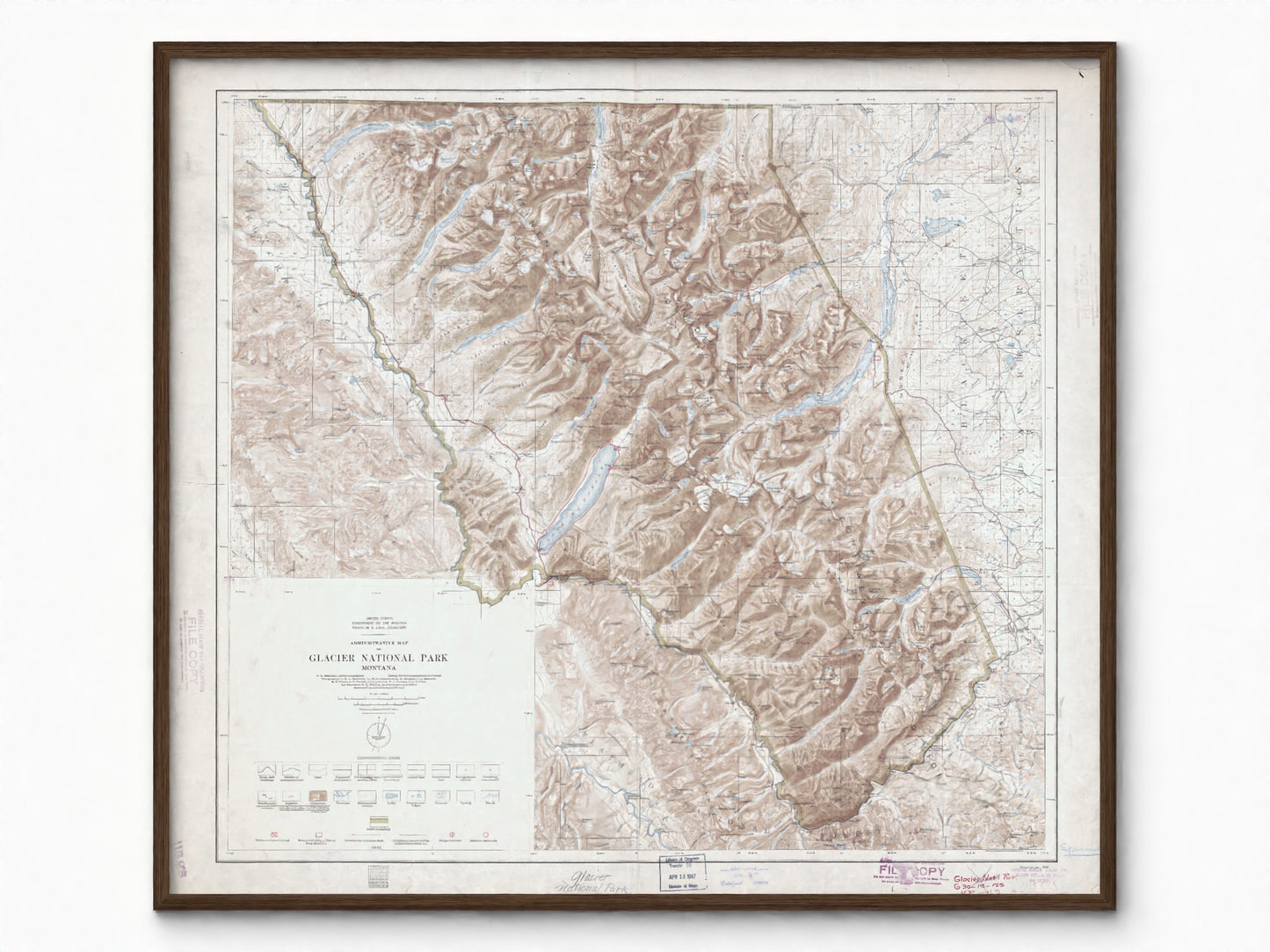 1915 Glacier National Park | Historic Topographic US DOI Map