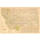 1926 Topographic Highway Map of Montana