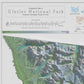 Peaks of Glacier | Topographic Map of Glacier National Park, Montana USA