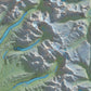 Peaks of Glacier | Topographic Map of Glacier National Park, Montana USA