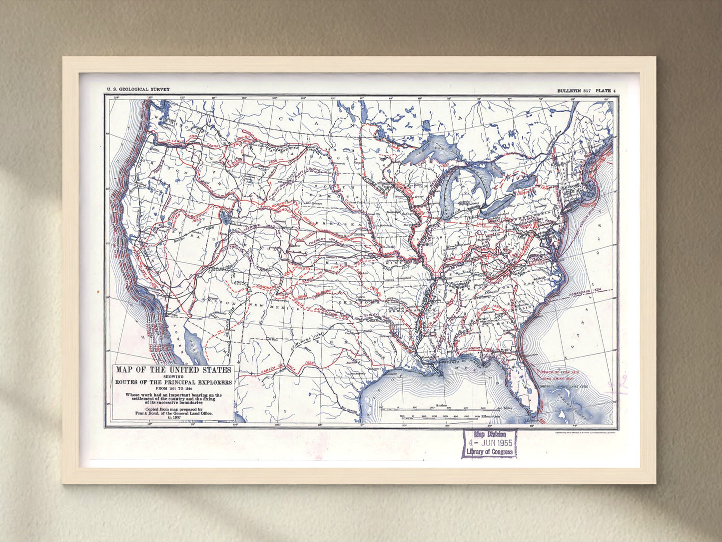 Map of The United States | Routes of Early Explorers