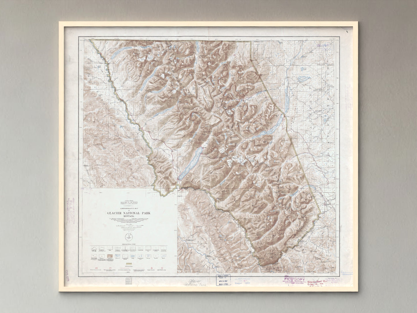 1915 Glacier National Park | Historic Topographic US DOI Map