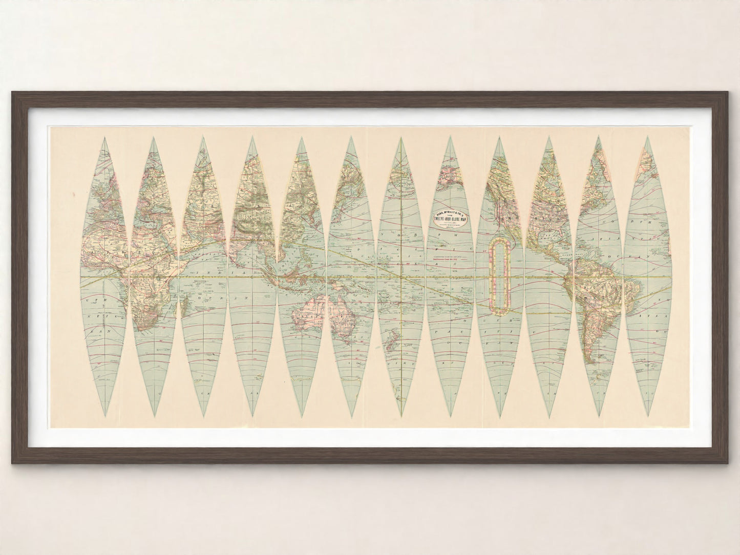 1887 Twelve Inch Globe Map | Flat World Globe