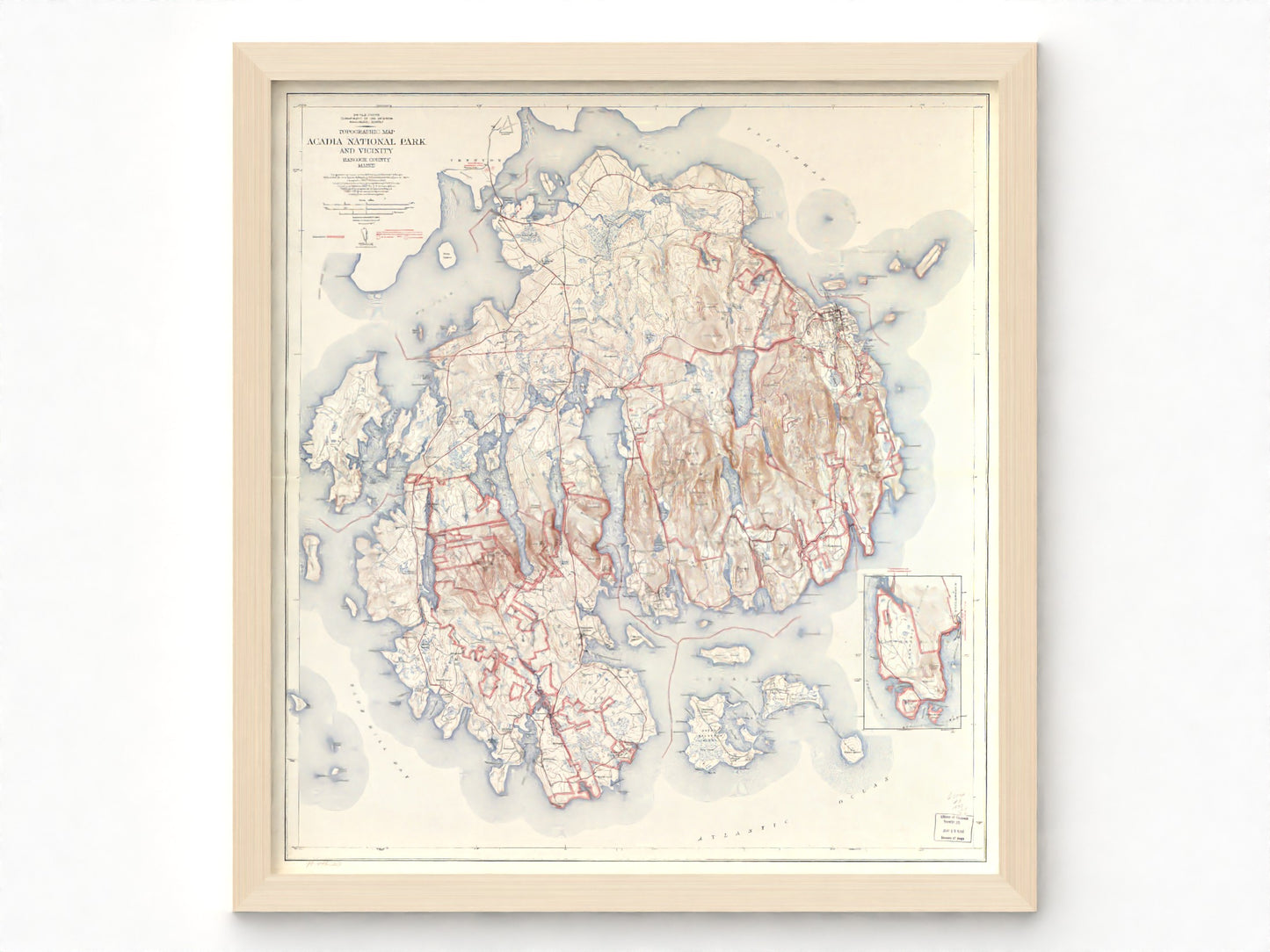 1942 Acadia National Park | USGS Historic Topographic Map