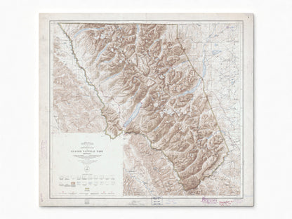 1915 Glacier National Park | Historic Topographic US DOI Map